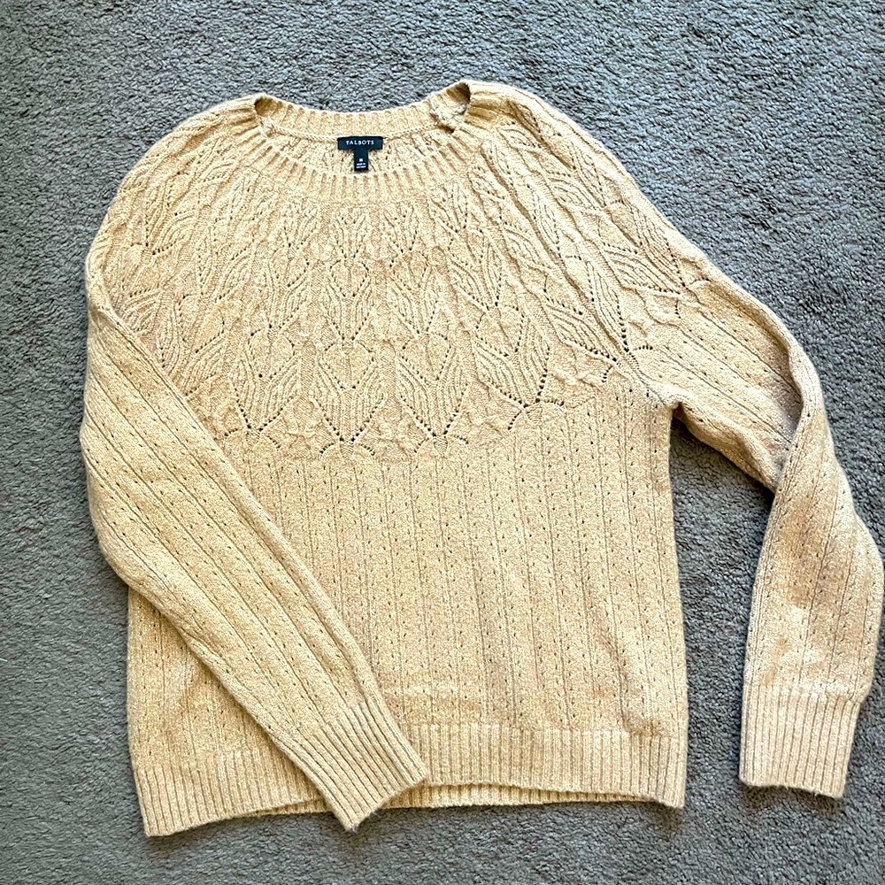 Talbots Textured Beige Sweater